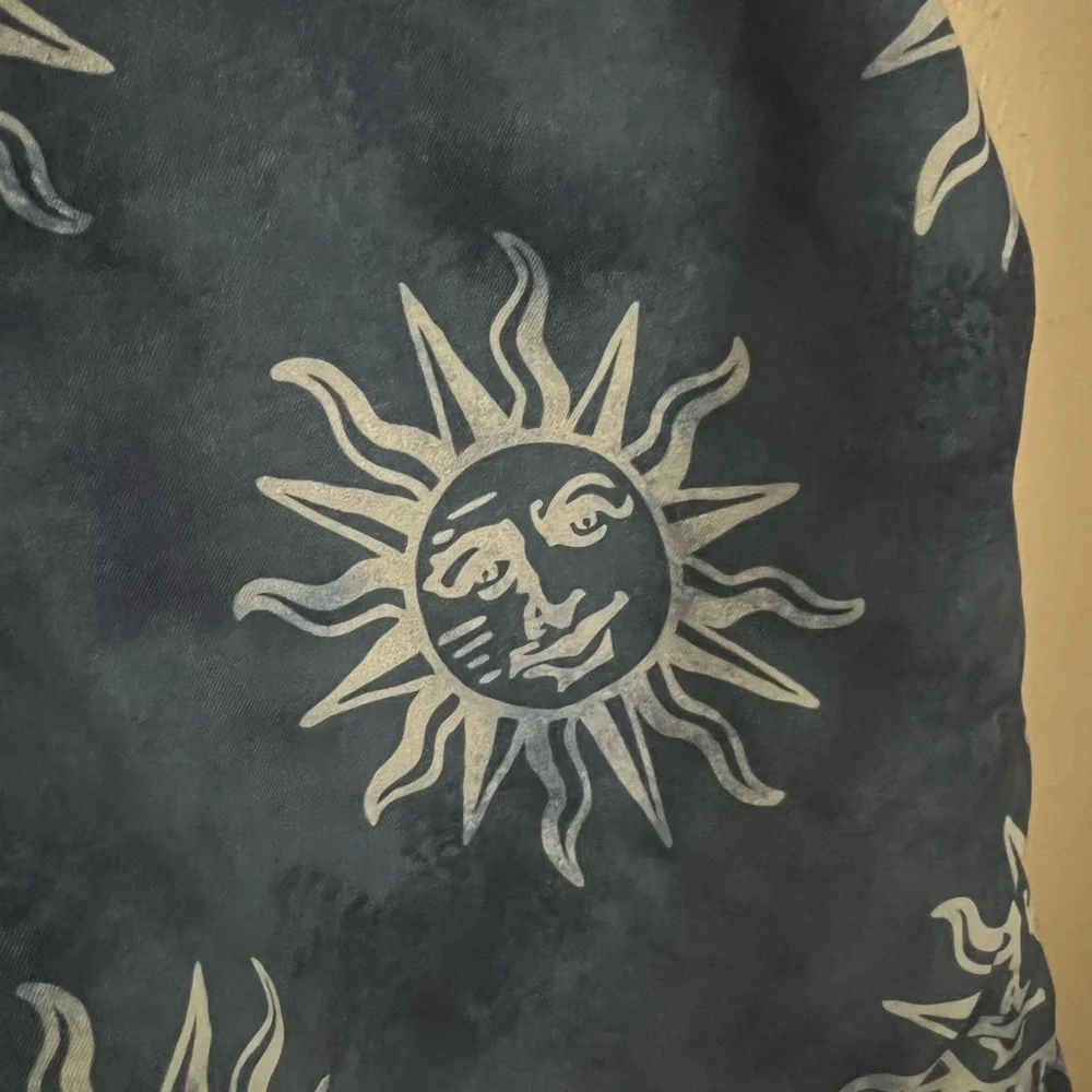 ASOS Classic Happy Face Sun Print Summer‎ Drawstring Swim Trunks Men's Size XS